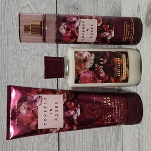 Bath & Body Works Covered In Roses 3pc Set Wash, Lotion, Mist
